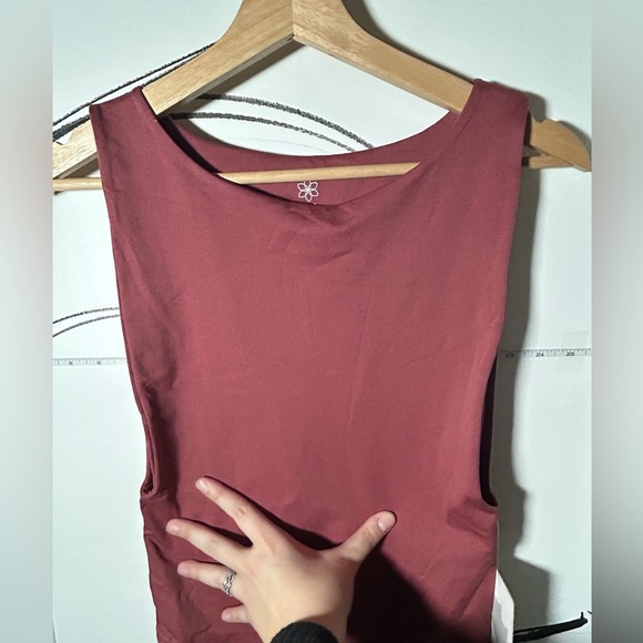 NEW Aura Mauve Thong Bodysuit, High Neck Chic Material, Size M/L - Picture 5 of 10